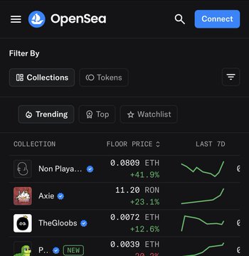 The image shows a phone screen displaying information about cryptocurrency trading apps. The main focus of the image is an app called "OpenSea", which has a rating of 10 out of 10 stars, indicating that it's highly rated by users. There are several other apps in the background with different ratings and descriptions. The overall atmosphere seems to be positive as people seem to enjoy using these apps for trading cryptocurrencies.