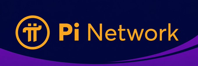 The Pi Network logo and name are displayed in yellow and purple against a dark blue background, representing the cryptocurrency project referenced in the post about Pi's evolution from mobile mining to a broader ecosystem of utility-focused services like apps, payments, and DEX.