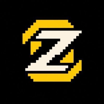 A pixelated yellow and cream letter 'Z' logo on a black background, representing the Zcash cryptocurrency.