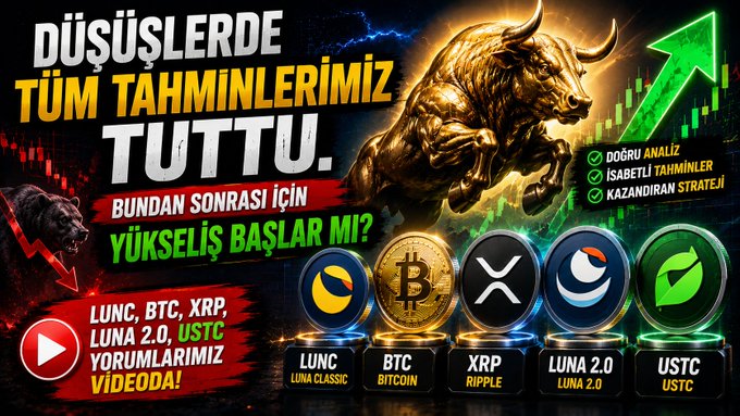The image features a poster with a bull and a green arrow pointing upwards. The poster also includes text that reads "Duslürde Tuummiminelerimizi im Tümminelerimizi tuttu." This suggests that there is an advertisement for Bitcoin, which is related to the bull image.