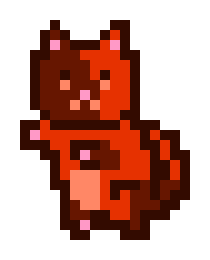 The image features a cute red pixel cat with large ears, standing upright on its hind legs against a white background. The caption below the image talks about a #13074 transaction hash for an item known as MoonCat, and the price of this item is $241.31. The photo was taken at a lower angle, making the cat appear larger than it actually is due to the use of perspective in the pixel art style.