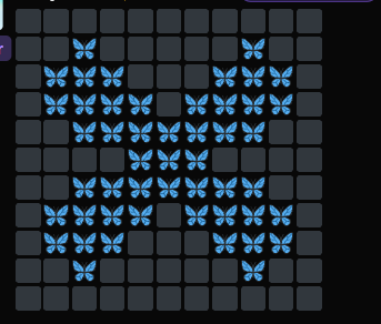 The image features a grid of small squares with blue butterflies scattered throughout them. Each butterfly has a unique pattern or design, creating an aesthetically pleasing visual effect. The butterflies are evenly distributed across the squares, covering the entire surface area of each square. This arrangement of butterflies in the squares suggests that they might be part of a larger project or initiative related to post quantum security and decentralized computing infrastructure.