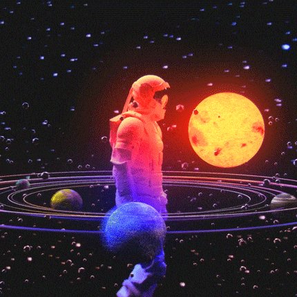 The image shows a large blue sphere with a smaller orange ball at its center, surrounded by several planets that are not visible due to their size being too small for the picture. At the bottom of the photo, there's a small figure dressed like an astronaut who is looking towards the space and stars above him. The caption next to this image reads: "Cosmos Hub ( $ATOM ) Network Snapshot - June 20, 2021 – Staking reaches 64.00% – the highest percentage in the history of the network! Price $1.78, Market Cap $916M, 24h transactions 30.72K".