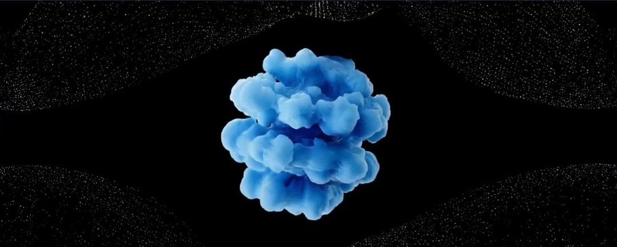 A blue, cloud-like molecular or protein structure floats against a starry black background, visually representing the intersection of biology, chemistry, and AI in scientific research. The image ties into the post by illustrating a fundamental biological entity whose study unites multiple scientific disciplines, which BioProtocol aims to support through its open science platform indexing over 6,720 sources.