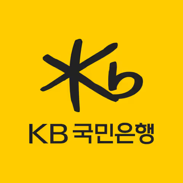 The image displays the logo of KB Kookmin Bank, South Korea's largest bank. This logo directly relates to the news that KB Kookmin Bank is launching a blockchain-based cross-border payment service with JPMorgan's Kinexys.
