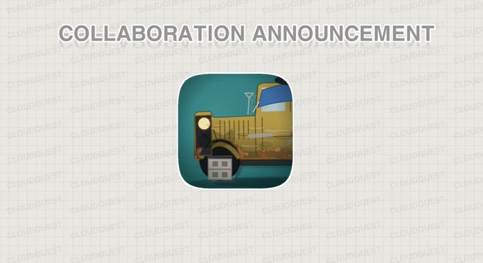 A "Collaboration Announcement" banner featuring a weathered, yellow jalopy icon against a teal background, visually representing the new partnership with Clunkerhood to launch a collection of 6,399 procedurally generated, unwashed cars where older models are the rarest.