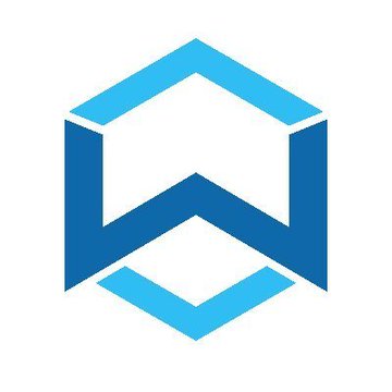 The image shows a blue geometric logo featuring a stylized hexagonal "W" shape, likely representing a blockchain or crypto-related platform. In the context of the post about making crypto's underlying infrastructure (bridges, chains, gas, liquidity) "disappear" for users, the logo's clean, abstract design visually reinforces the message of simplification—presenting complex technology through a simple, unified symbol rather than exposing its inner workings.