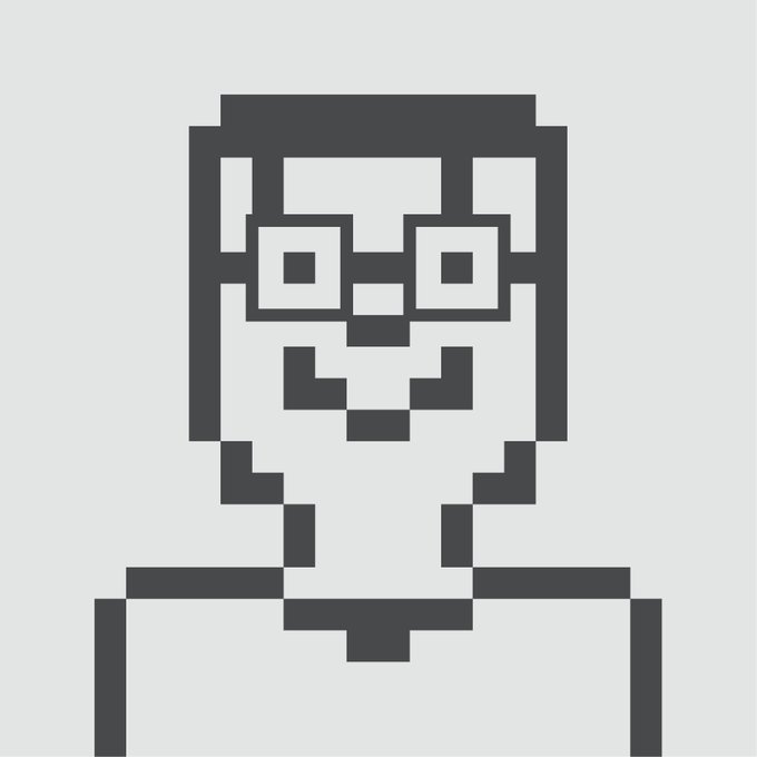 A pixel art portrait of a figure wearing glasses, rendered in a dark gray monotone style. The image serves as an avatar matching the post's playful "Stonkbroker" reference, likely depicting a stock enthusiast mocking retail trading culture.