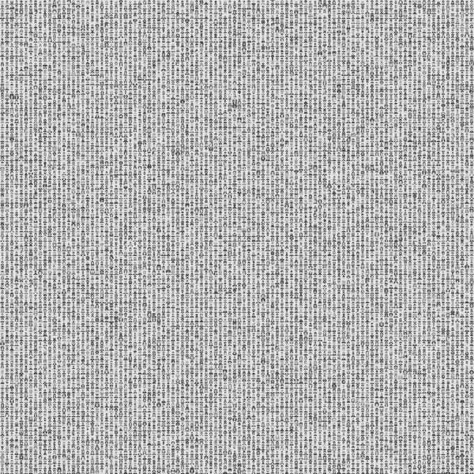 A gray textured background with a subtle horizontal pattern, resembling a static-filled or woven surface.