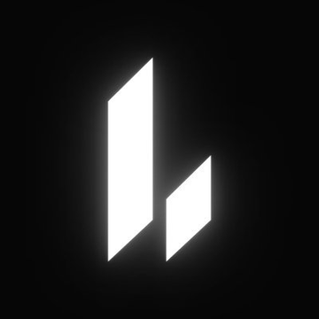 A minimalist white geometric logo resembling an abstract letter "b" or layered parallelograms glows softly against a black background, serving as a sleek, unbranded visual accompaniment to a post about whales accumulating $LIT (Lighter) and $MNT (Mantle). The clean, modern design complements the message of significant capital rotation and large transaction spikes in the crypto market without featuring any visible text or identifiers.