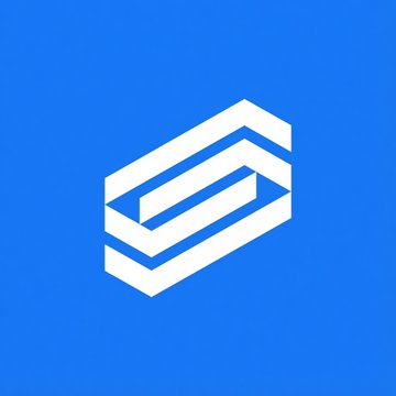 The image displays the Sharplink logo, a stylized white "S" emblem set against a blue background, representing the company referenced in The Block's report detailing its Q2 financial results and significant Ethereum holdings.