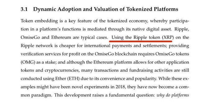 The image shows a white background with black text that reads "3.1 Dynamic Adoption and Valuation of tokenized platforms". The text also includes a list of tokens, such as Ripple, OMSG, and Etherium, which are used for trading on the Ethereum blockchain. The image is accompanied by a caption in black text that says "HONG KONG IS PAYING ATTENTION TO XRP Research from the Hong Kong Institute for Monetary Research highlights XRP's role in enabling cheaper international payments and settlements." This suggests that the image might be related to cryptocurrency or tokenized platforms, possibly discussing the benefits of using tokens like Ripple for international transactions.
