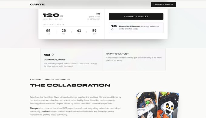 The image shows a screenshot of a website, possibly related to diamonds or trading cards, with a focus on a discussion board that provides information about the collection process. The website also displays a feature for connecting to the network, likely allowing users to engage in discussions about this particular collection. The post emphasizes that joining is instant and they have already got over 100 players.