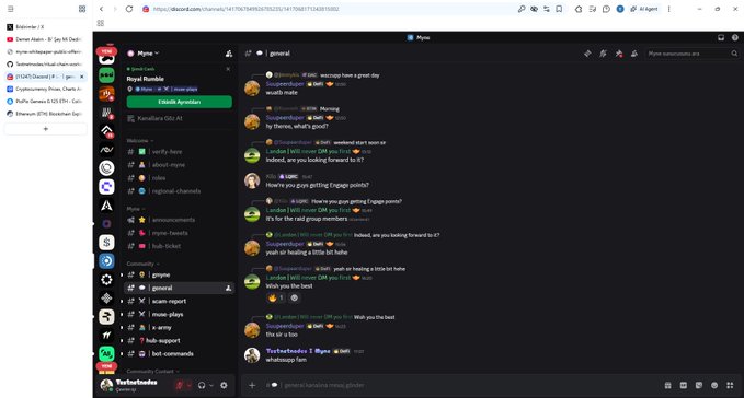 Screenshot of the Discord application displaying the iFyre server, with multiple channels and chat messages visible in the 'general' text channel.