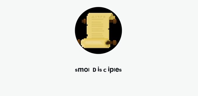 The image features a scroll with the text "smoi D is cipie" written on it, which appears to be part of an error message or warning. The scroll is located at the center of the frame, surrounded by a gray border that contrasts with its yellow color.