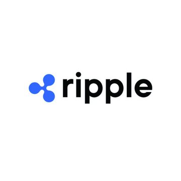 The image shows the Ripple logo, featuring a blue three-lobed symbol next to the word "ripple" in lowercase black text, celebrating Ripple's regulatory approval to use XRP and RLUSD for cross-border payments across all European countries.