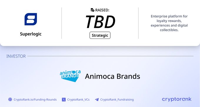 Superlogic raised a strategic funding round from Animoca Brands for its enterprise platform focused on loyalty rewards, experiences, and digital collectibles.