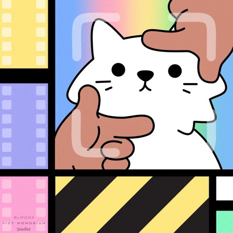 The image features a white cat with black eyes, looking at the camera while someone's hand is pressing their face against its head. The background of the image includes various movie posters, suggesting that this scene might be from a movie poster or an advertisement for a film featuring a cat character. The caption "undervalued right now" implies that the cat depicted in the image may not have been valued as highly when it was first created or released, and is now being appreciated more.