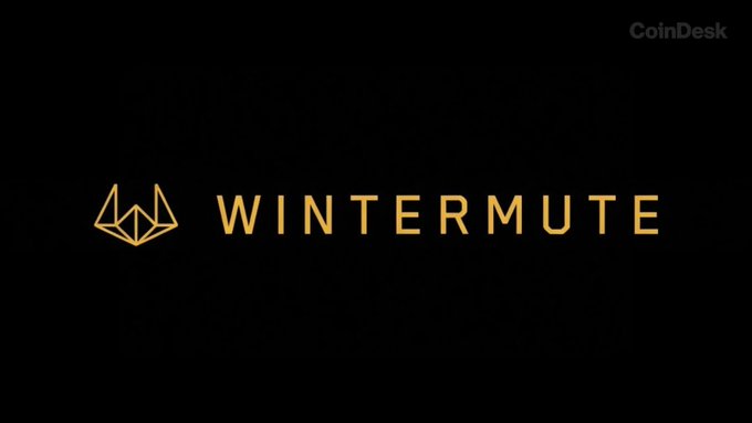 The image displays the Wintermute logo and name in gold lettering on a black background, with the "CoinDesk" watermark in the upper right corner, accompanying news that the crypto market maker plans to invest $1 billion in HFT and AI infrastructure over the next five years.