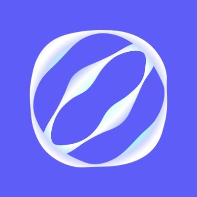 The image features an abstract design with two white lines that appear to be floating or looping around each other. The lines are positioned at different angles, creating a sense of movement and dynamism within the composition. The background color is blue, which contrasts with the white lines and adds depth to the overall visual effect. The caption below the image reads: "What airdrop do you regret farming? gMito, this is mine". This phrase emphasizes the uniqueness or rarity of the design, suggesting that it might be valuable or desirable in some way.