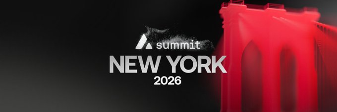 urn of red liquid spills over a black background, with the text "SUMMIT NEW YORK 2026" and "A NEW YORK" banner above it.