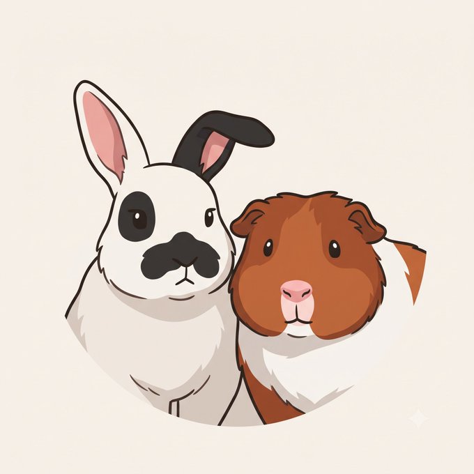 A digital illustration shows two cartoon mascots side by side: a white rabbit with black markings around its eyes and nose (Litchi) and a brown and white guinea pig (Zak), which are the pets referenced in the post promoting the $ZAKI Solana memecoin.