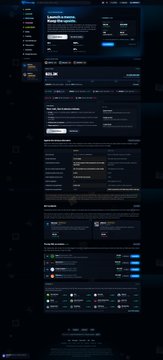 A dark-themed cryptocurrency website interface displaying explanations of how L1 and L2 chains work in the Kaspa ecosystem, with various sections and text in a vertical layout.