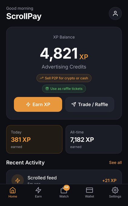 The image is a screenshot of an app, specifically designed for the purpose of making payments over social media platforms like Facebook. The main feature of this app is its ability to send Bitcoins directly to users' bank accounts with just a few taps on their phones. Users can also earn XP credits from participating in promotional activities, such as advertising contests or charity events. It offers various payment options and shows the user's account balance along with the funds sent or received during transactions. The screenshot highlights the app's interface and how it connects users to their bank accounts through mobile devices.