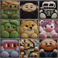 A grid of small NFT-style digital art characters featuring various animals and creatures.