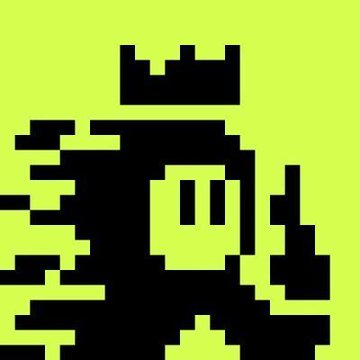 A pixel-art graphic featuring a black knight chess piece wearing a helmet on a bright green background, symbolizing strategy and partnership, aligns with the post announcing the author's new role as Collab Manager for @_h00dle and their focus on building connections within the ecosystem.