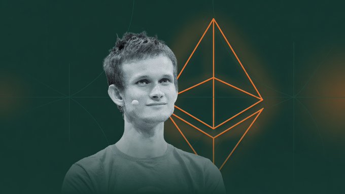 Vitalik Buterin is pictured with the Ethereum logo, relating to his involvement in "vibe-coding" an anonymous billboard demo on Aztec.