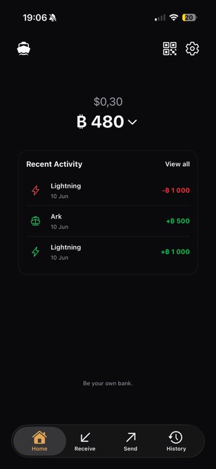The image shows an iPhone screen displaying a list of transactions for a user named Noah. The screen also includes a message from a friend who recommended using @NoahWalletHQ for managing finances.