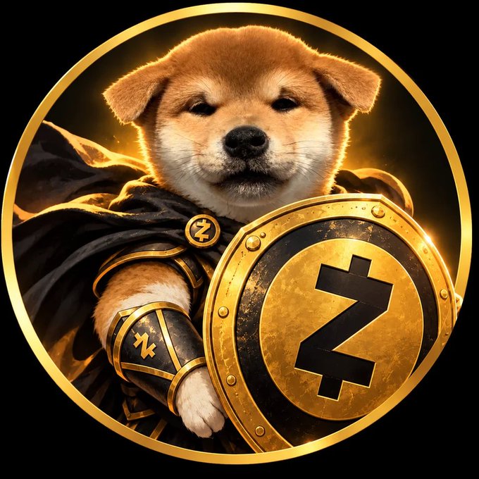 The image is a meme-style illustration featuring a Shiba Inu puppy dressed as a Roman gladiator, holding a large golden shield emblazoned with a black "Z" symbol, framed within a gold coin-like border. 

This visual ties directly to the post's pitch for $SAPLING, portraying the token as a "shielded inu" successor to the ZCAT cat meme—evoking privacy, strength, and a playful nod to Zcash's cryptographic roots as it launches via the ZEC launchpad.