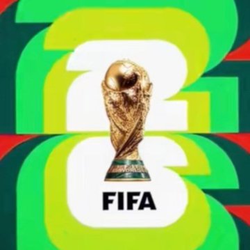 The image features a poster promoting the FIFA World Cup, which is a prestigious international soccer competition held every four years. The poster includes an illustration of the FIFA trophy, surrounded by numbers that spell out "FIFA" with the number "26". A red color scheme and the words "WORLD CUP" add to the visual appeal of the advertisement. In the image, there are two instances of the trophy: one is positioned in front of a soccer field, while the other is placed on top of a building. The poster highlights that this year's edition of the FIFA World Cup is scheduled for June 26, emphasizing the event's significance and anticipation among fans worldwide.