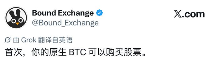 In the image, a social media post includes a Twitter bio that provides information about an exchange called "Bound Exchange". The post also mentions a new cryptocurrency called Bitcoin (BTC), which is supported by the exchange. Additionally, there are Chinese characters present in the post, as well as Chinese text that translates to "6.17 Piezi hotspot information roundup", giving more details on a specific cryptocurrency.