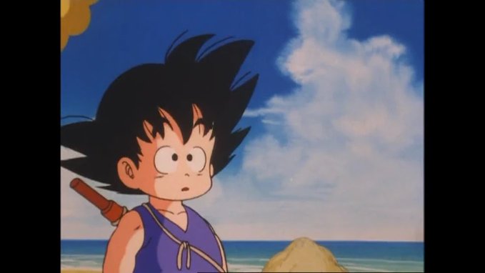 The image features a cartoon character, possibly a young boy or a girl, standing near the ocean with their head tilted back as if they are looking out at the water. The background of the image shows an ocean view, adding to the overall atmosphere of the scene. There is also text in the image that reads "Sometimes you need a FRESH START to recover losses... $GOKU Ca- BUvuChjfCJxfUyCRMNWtm2W5ygTc7vV7mK4N22tGpump". This suggests that the character might be facing some challenges or difficulties, and they are seeking a fresh start.