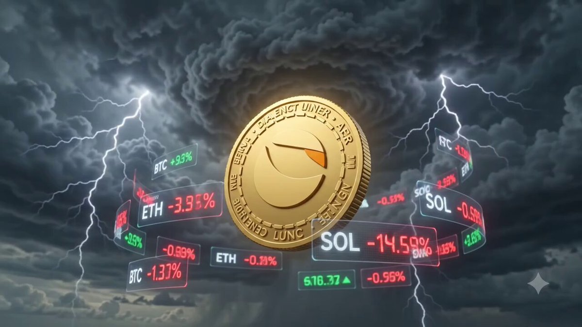 The image features a golden coin with an "Ethereum" logo, surrounded by red and green numbers that represent stock market data. The text "Good Morning $LUNC ARMY" is also present in the image. This combination of elements suggests that the coin might be related to cryptocurrency or digital currency, possibly symbolizing the value of Etherium or Ethereum in the current financial landscape.