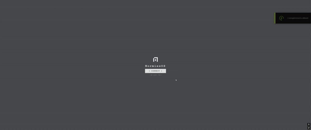 The image shows an open webpage with a gray background featuring white text. The title of the webpage reads "Gm normies fam NormieOS coming this weekend. (Don' have much choice, the hackathon ends on Monday) I just realized that with a wallet containing many more normies, I'm still encountering bugs @normiesART @serc1n".