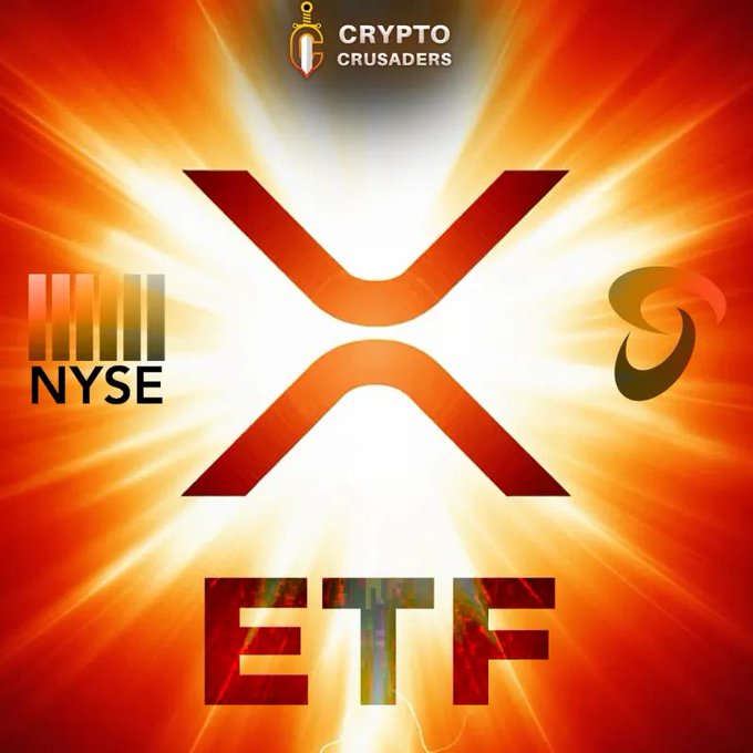 The image features a red background with an X symbol, which appears to be a logo for a cryptocurrency called Ripple. The text "BOOOOMMMM!!!! NYSE Arca approves ProShares Ultra $XRP ETF!! GET READY #XRP ARMY!!!". This suggests that the Ripple cryptocurrency has been approved by the NYSE and is now available as an ETF, which means it can be bought and sold on exchanges like the New York Stock Exchange.

The image also includes logos for other companies such as "Microsoft" and "Microsoft Research", indicating their involvement in the technology sector. The overall design of the image conveys a sense of excitement and anticipation surrounding the launch of the Ripple ETF, with the X symbol representing the cryptocurrency itself.