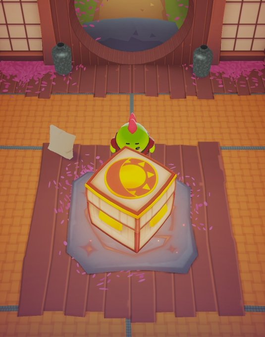 The image features a cartoon character sitting next to a box that has a yellow circle on top of it. The character appears to be smiling or looking at something inside the box. The background includes a wooden floor, a vase, and some pink flowers. There is also an abstract painting in the scene. The post about Happy Friday legends weekend seems unrelated to the image, as it does not provide any context or information about the cartoon character or its relationship with the yellow circle on top of the box.