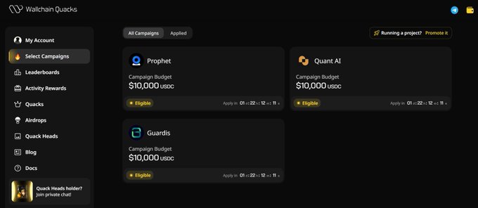 The image shows a screenshot of a website called "Wallchain" that displays information about campaigns for various businesses. There are three campaigns displayed on the screen, each with different amounts of money associated with them. The first campaign has $1,000, the second one has $2,000, and the third one has $3,000. Additionally, there is a post in the image that says "did @wallchain wake up? right now there are already 3 campaigns you can apply for these are 4-post campaigns lasting from 2 to 4 weeks btw, they fixed the issue with payouts". This indicates that Wallchain has been actively monitoring and addressing issues related to campaign management. The website is focused on helping businesses manage their campaigns effectively.