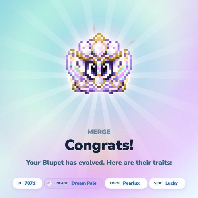 The image features a screenshot of a social media post promoting the Merge app. It appears to be part of an advertisement or tutorial, potentially discussing the development process for the app or the evolution aspect of it. The caption at the bottom of the image provides information about the app's features and encourages viewers to explore the full capabilities of the merge app.