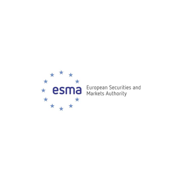 The logo for ESMA (European Securities and Markets Authority) featuring a circle of stars on a white background.
