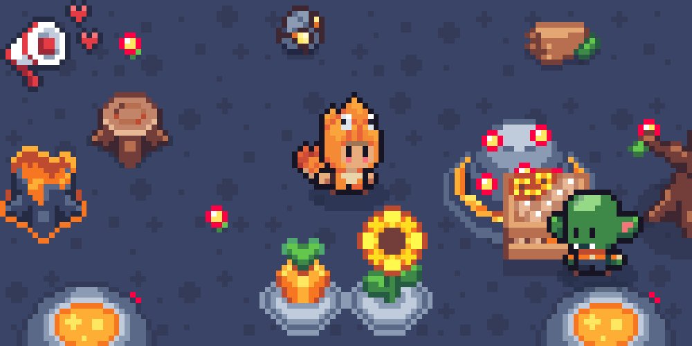 The image features a cartoon character, likely a fox or a raccoon, standing next to a flower pot with a sunflower inside of it. The character appears to be looking at something off-camera. In the background, there are other objects such as a tree and a cupcake. The post is titled "Just reached level 110 in Sunflower Land! So proud of my progress in this game." It seems that the cartoon character has just completed a level or achieved some sort of milestone within the game.