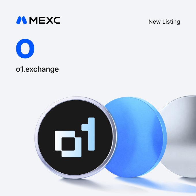 The image features a collection of three coins with different colors - blue, silver, and white. The largest coin has the number 01 on it. Below this coin, there are two smaller coins, one blue and one silver. The text "O/USDT Trading in Innovation Zone: Jun 17, 2026, 14:30 (UTC) Withdrawal: Jun 18, 2026, 15:30 (UTC)" is written above the coins, indicating that they are related to a specific time period or event.