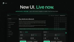 A dark-themed promotional graphic announces "New UI. Live now." for Spice Flow, displaying a stock and crypto trading dashboard with visible tickers including "AAPL," "QQQM," and "SPY," alongside notes that "US stocks can be pre-positioned as collateral" and "Auto-clearing of locked equities via @Robinhood Chain." The image visually supports the post's announcement by showcasing the platform's updated interface for trading tokenized stocks and cryptocurrencies across multiple chains.