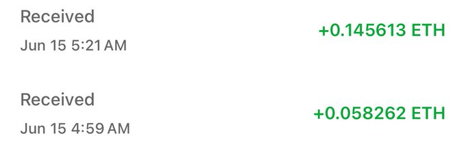 The image shows a screenshot of an email conversation between two people, with one person's name displayed as "Who wants someETH". This suggests that someone might be interested in receiving Ether coins or tokens for their cryptocurrency investments. The other person has sent the message on a Monday morning at 5:59 am.