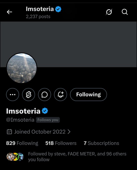 A screenshot of the Threads profile page for user **@Imsoteria** (verified, 518 followers, 829 following, joined October 2022), with the "Following" button visible. The image directly matches the shoutout post by Dr. Nguyen, which encourages followers to support this XRP community member.