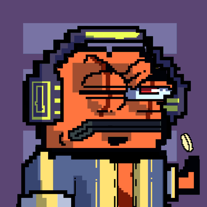 The image features a cartoon character wearing headphones and holding a cell phone. The character appears to be a robot or a computer-generated figure, possibly from a video game or an animated movie. The background of the image is purple with a yellow square in the top left corner. There are also some text elements present in the image that read "Community allocations are officially open PEPE8257 is bringing tools, access, and agent-native utility onchain We’re looking for communities building on Ethereum and shaping the future of the agent economy".