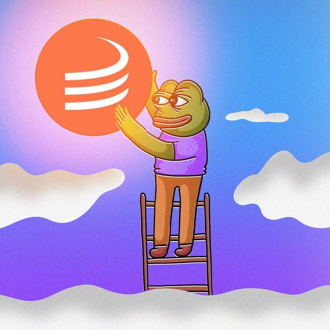The image features an illustration of a frog wearing glasses and holding up a large orange circle with a white line through it. The frog appears to be standing on top of a ladder, which is positioned at the bottom right corner of the image. The background shows a sky filled with clouds, creating a whimsical atmosphere for the scene.

The post that this illustration is related to discusses Maple's new rate limits on cross chain transfers. These limits are designed to protect the user's funds and ensure security in the crosschain ecosystem. The post also mentions that these limits apply to all cross chain transactions combined, covering both incoming and outgoing transfers within a single hour.